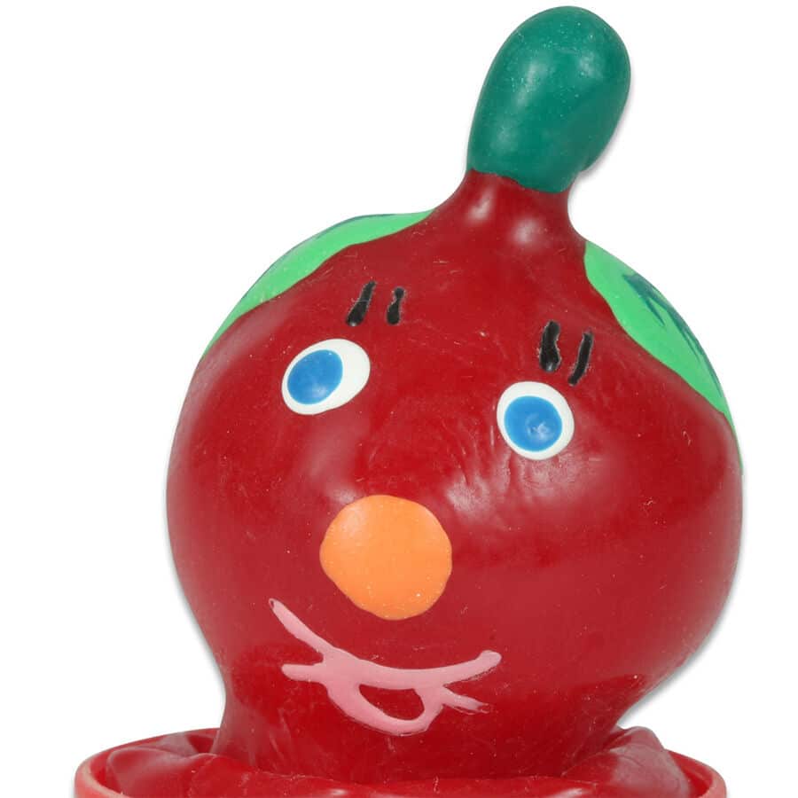 CONDOMERIE – PRÉSERVATIFS FANTAISIE PEINTS À LA MAIN TOMATE