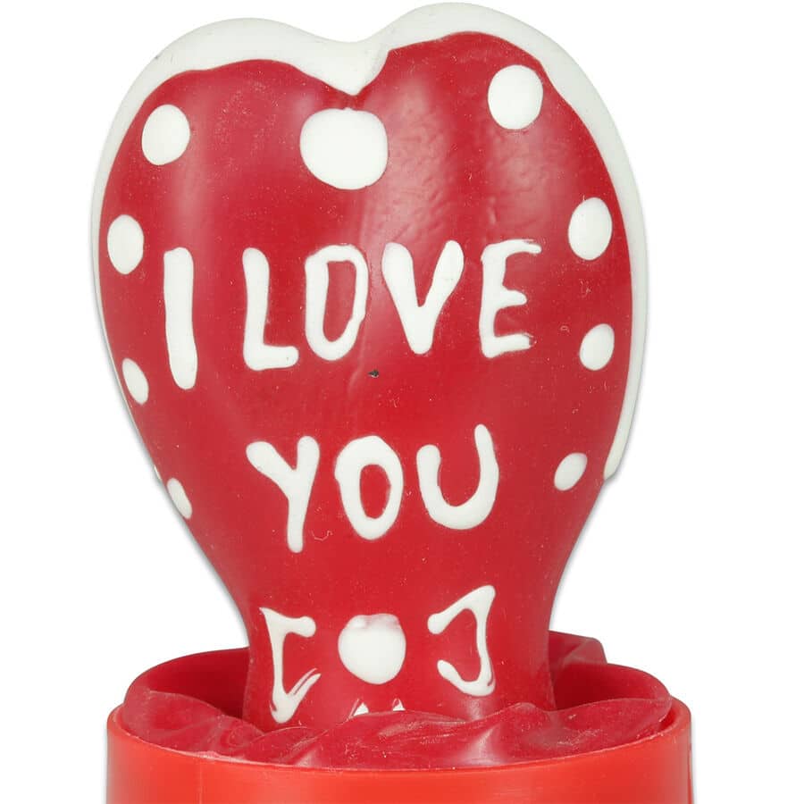 CONDOMERIE – PRÉSERVATIFS FANTAISIE PEINTS À LA MAIN EN FORME DE CŒUR – JE T’AIME MODÈLE 2