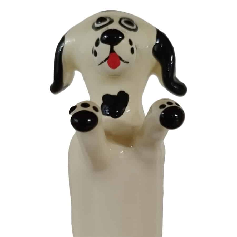 CONDOMERIE – PRÉSERVATIFS FANTAISIE PEINTS À LA MAIN HAPPY WHITE DOG