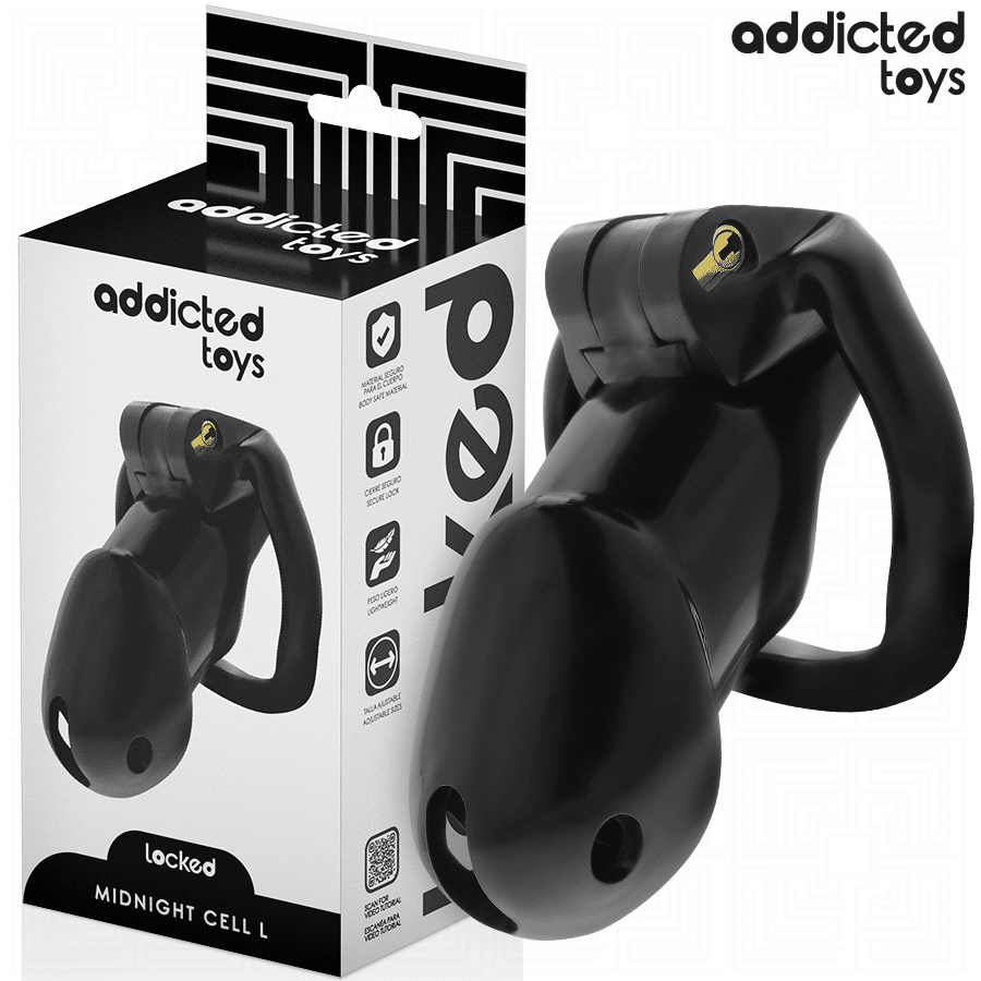 ADDICTED TOYS LOCKED – CAGE À PÉNIS MINDNIGHT CELL TAILLE L