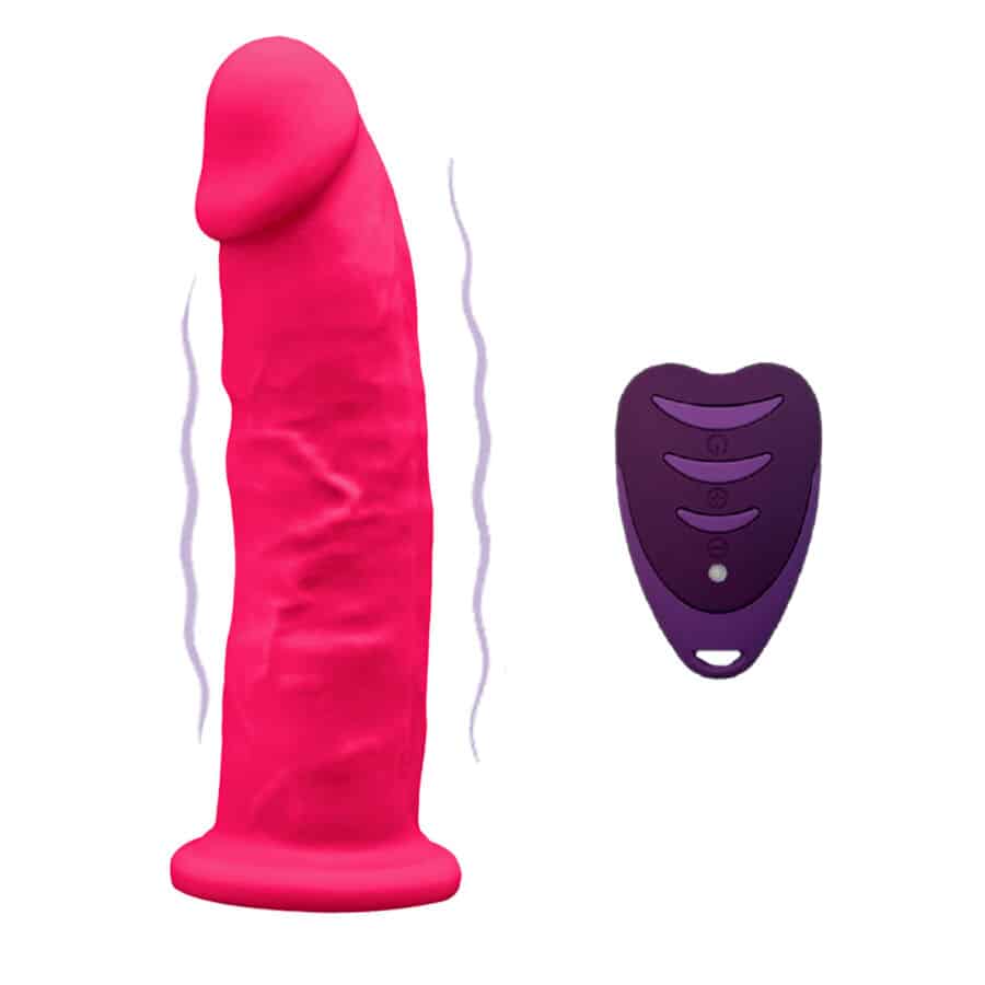SILEXD – MODÈLE DE PÉNIS RÉALISTE 2 ROSE + TÉLÉCOMMANDE LRS 17 CM