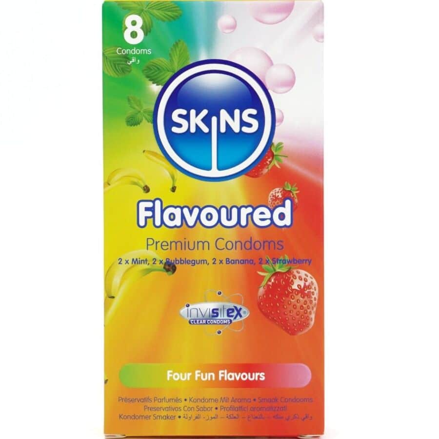 SKINS – PACK DE 8 PRÉSERVATIFS PREMIUM MULTI-SAVEURS