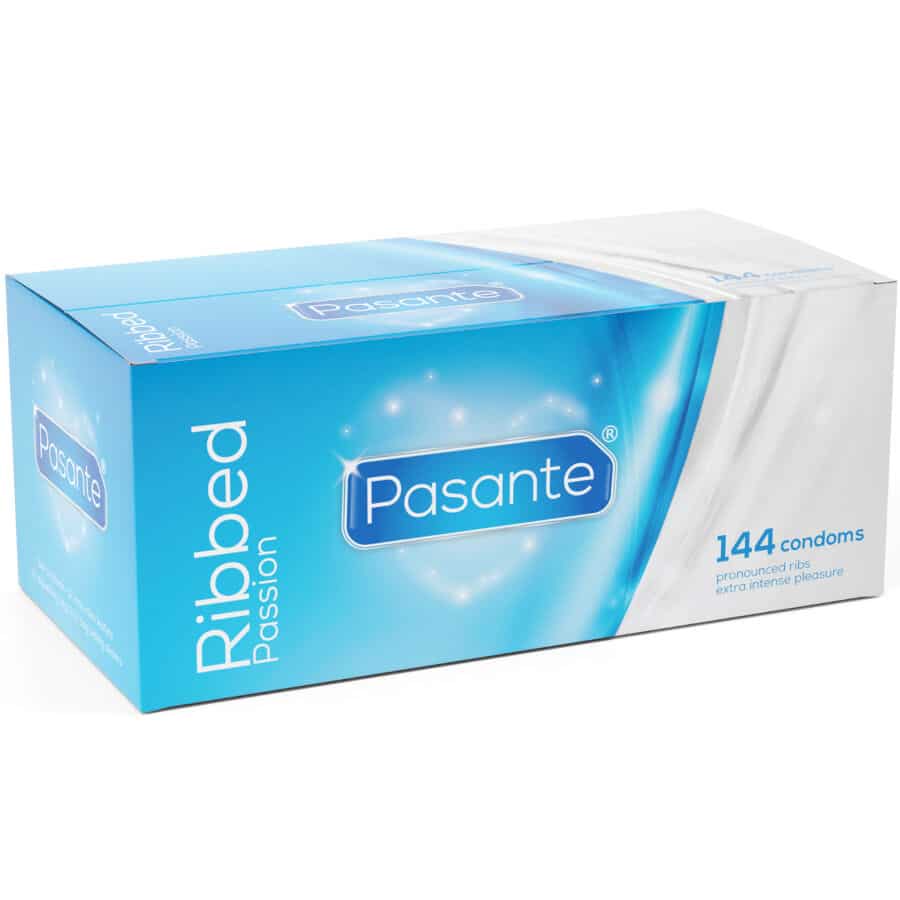 PASANTE – PRÉSERVATIFS PASSION CÔTELÉS BOÎTE 144 UNITÉS