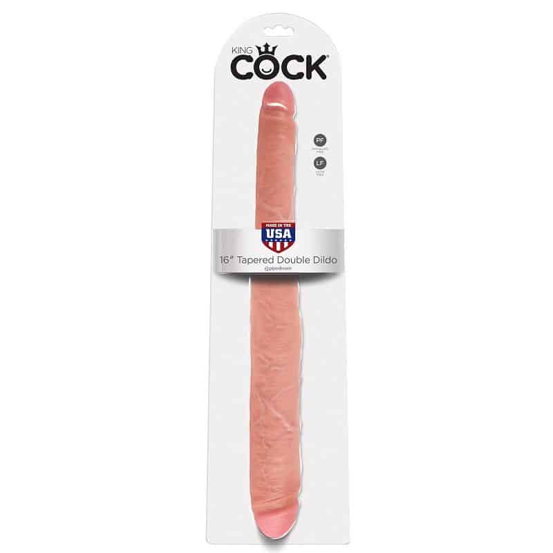 KING COCK GODE DOUBLE NATUREL 40.6 CM