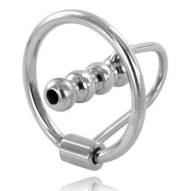 METAL HARD – ANNEAU DE GLAND EN AVEC BOUCHON URÉTRAL 28MM