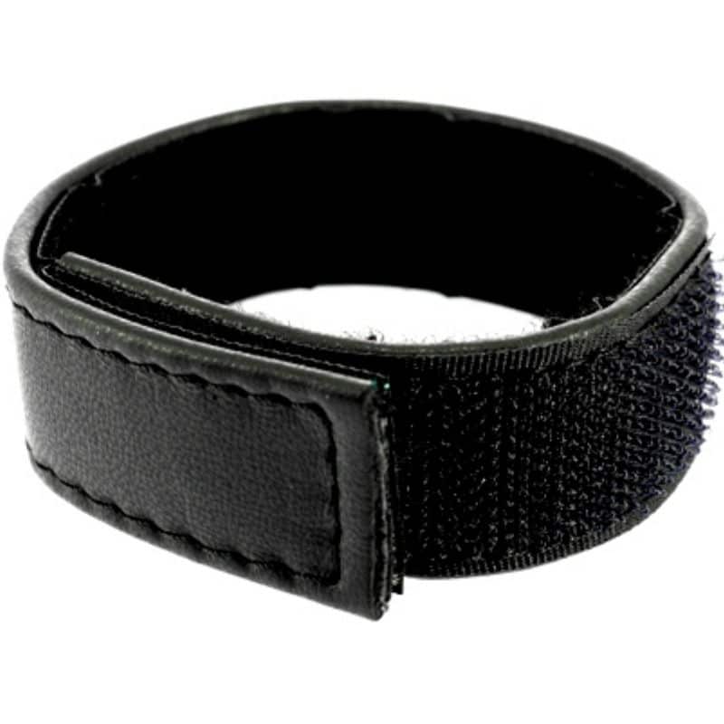 LEATHER BODY – BITE ET SANGLE DE BOULE VELCROED RÉGLABLE – NOIR