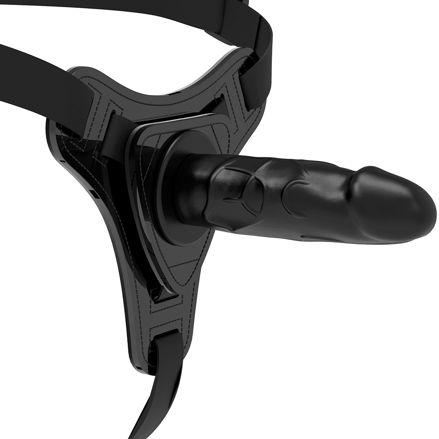 HARNAIS SOUMIS FETISH – SILICONE NOIR RÉALISTE 15 CM