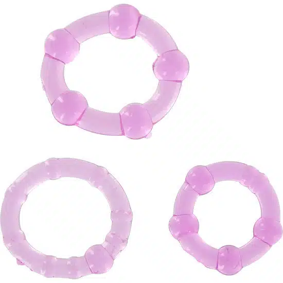 SEVEN CREATIONS - ENSEMBLE DE TROIS ANNEAUX PÉNIS LILAS – Image 2