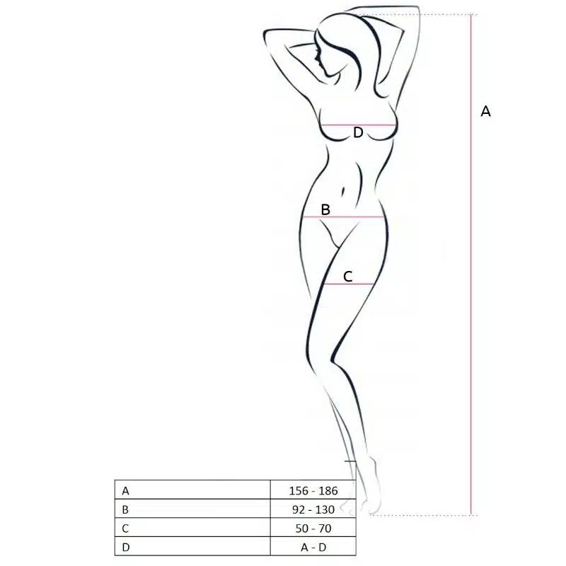 PASSION - FEMME BS046 BODYSTOCKING NOIR TAILLE UNIQUE – Image 3