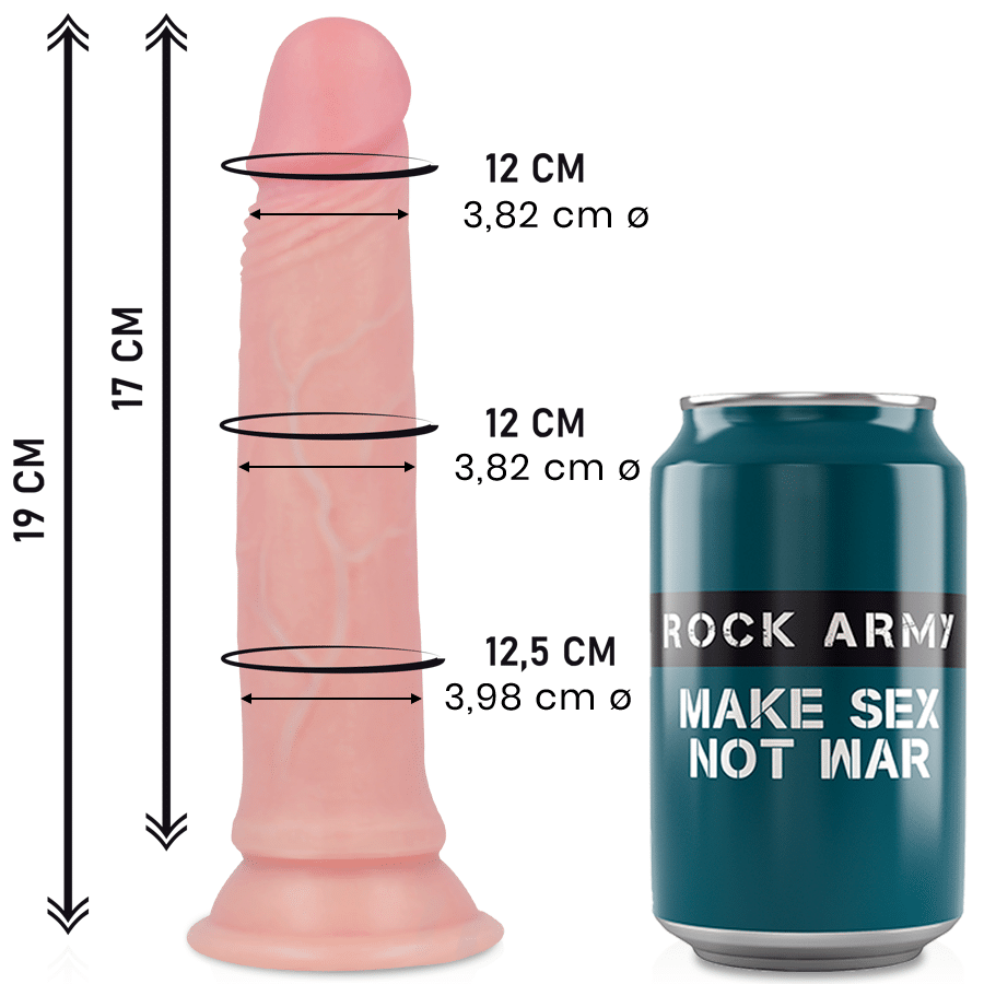 ROCKARMY – LIQUIDE SILICONE PREMIUM AVENGER REALISTIC 19 CM -O- 3.98 CM