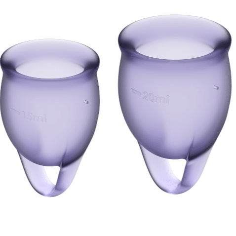 SATISFYER – COUPE MENSTRUELLE FEEL CONFIDENT VIOLET 15 + 20 ML