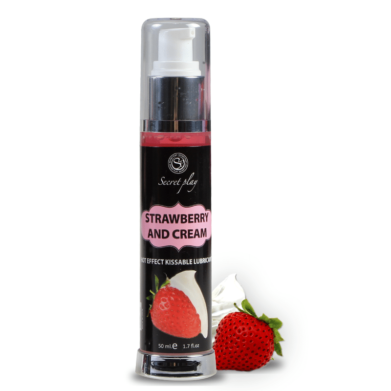 SECRETPLAY – LUBRIFIANT 2-1 EFFET CHALEUR FRAISE  CRÈME 50 ML
