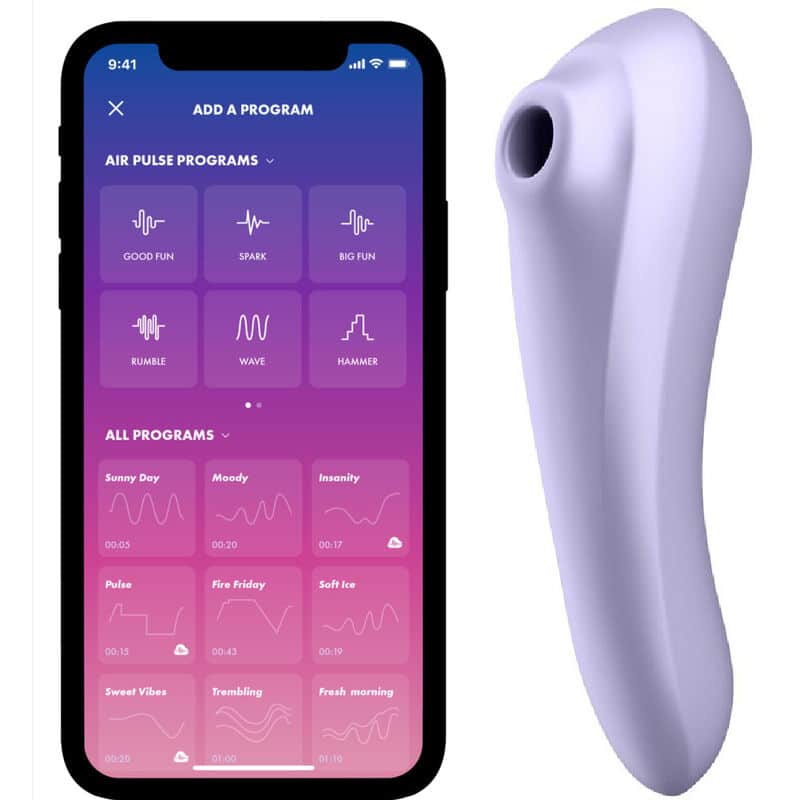 SATISFYER – VIBRATEUR DUAL PLEASURE AIR PULSE MAUVE